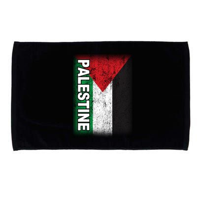 Vintage Palestine Flag Support Distressed Microfiber Hand Towel
