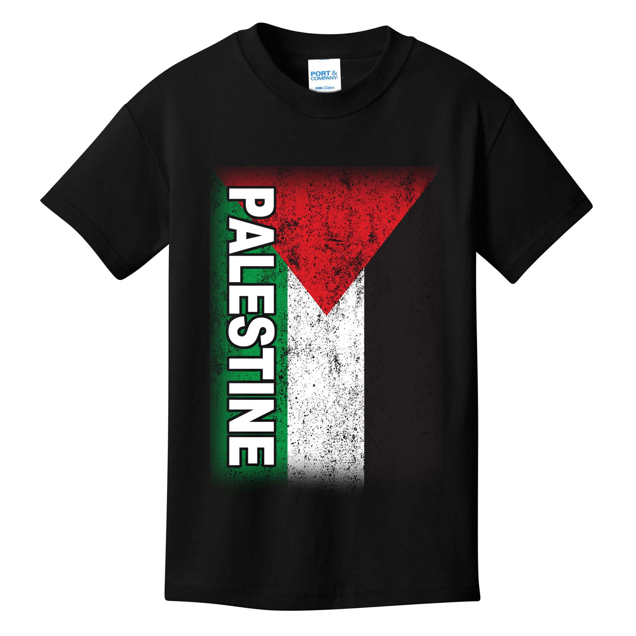 Vintage Palestine Flag Support Distressed Kids T-Shirt
