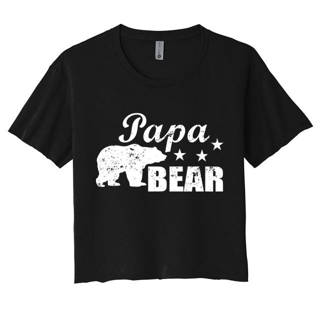 Vintage Papa Bear Crop Top
