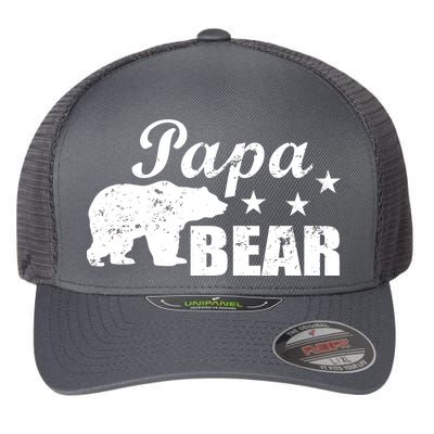 Vintage Papa Bear Flexfit Unipanel Trucker Cap