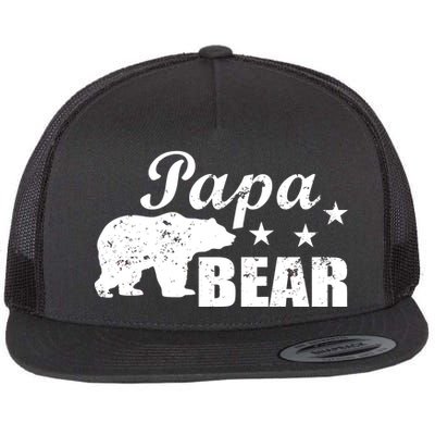 Vintage Papa Bear Flat Bill Trucker Hat