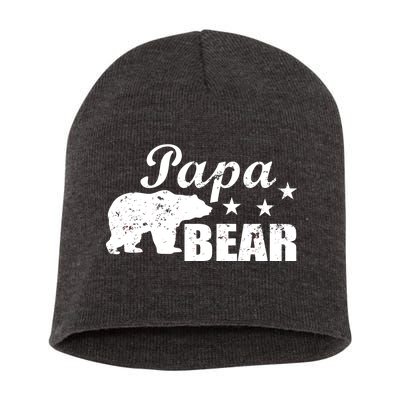 Vintage Papa Bear Short Acrylic Beanie