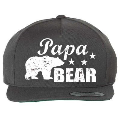 Vintage Papa Bear Wool Snapback Cap