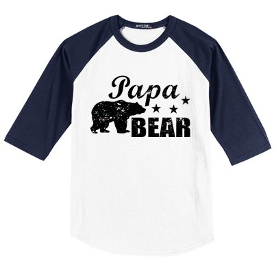 Vintage Papa Bear Baseball Sleeve Shirt