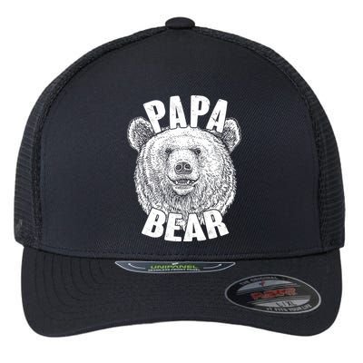 Vintage Papa Bear Father  Flexfit Unipanel Trucker Cap