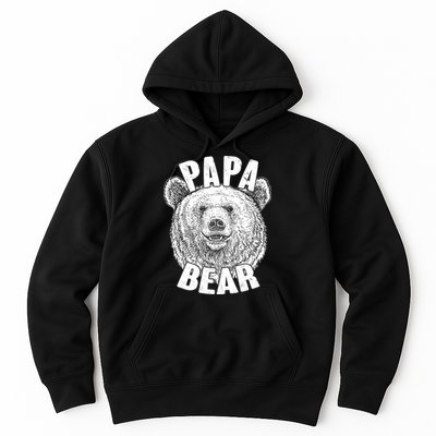 Vintage Papa Bear Father  Hoodie