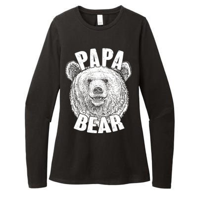 Vintage Papa Bear Father  Womens CVC Long Sleeve Shirt