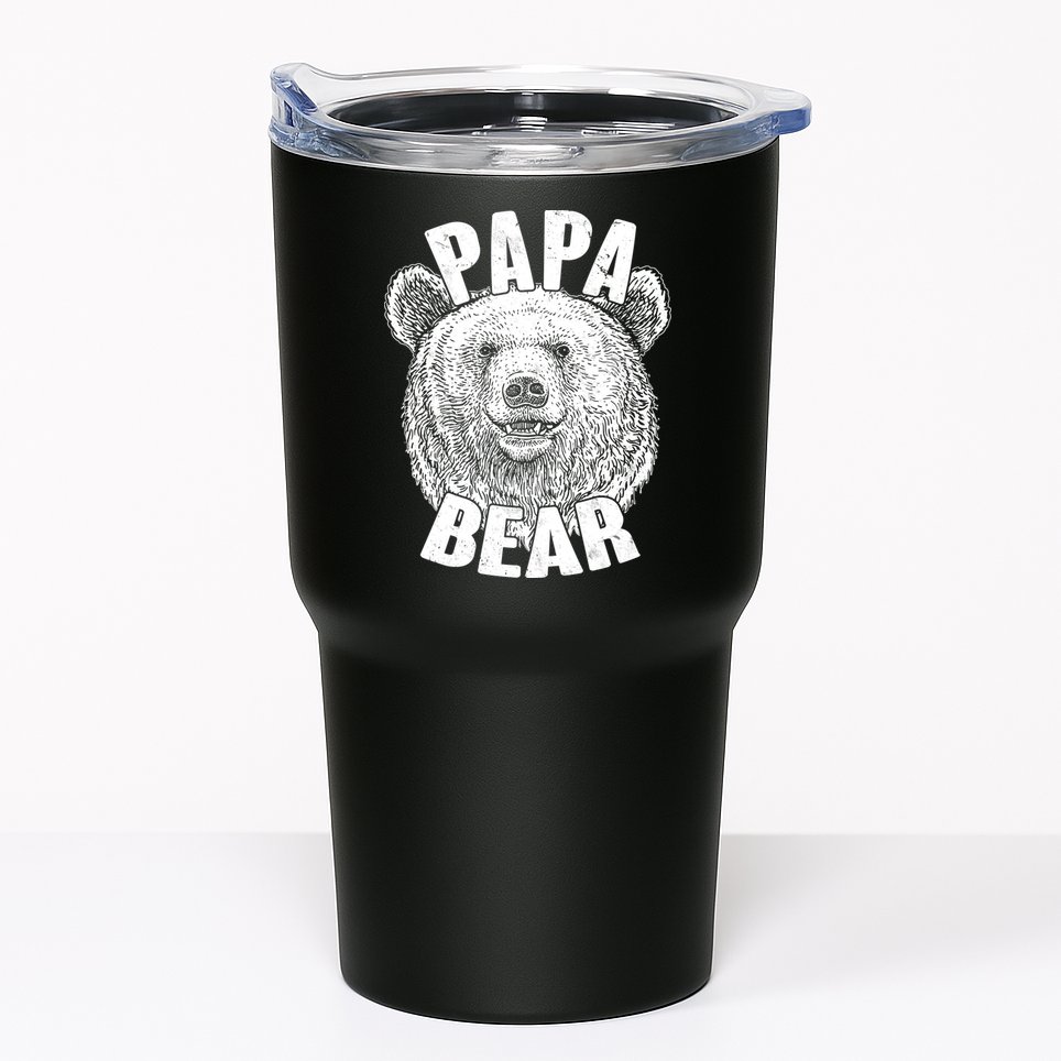 Vintage Papa Bear Father  Tumbler
