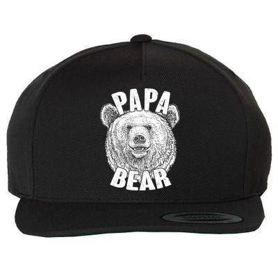 Vintage Papa Bear Father  Wool Snapback Cap