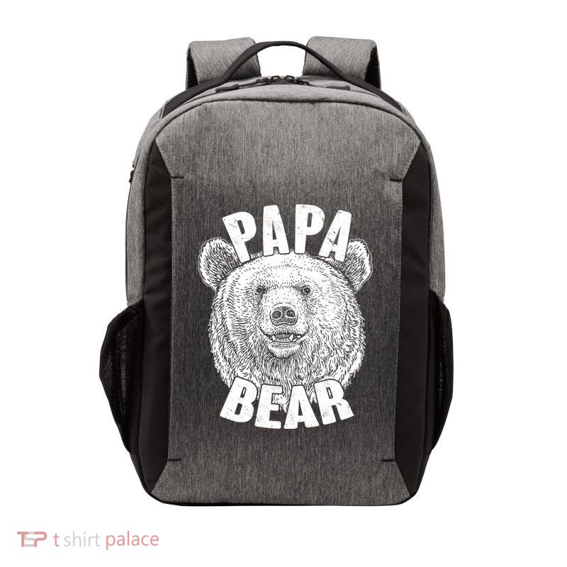 Vintage Papa Bear Father  Vector Backpack