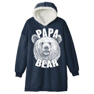 Vintage Papa Bear Father  Hooded Wearable Blanket