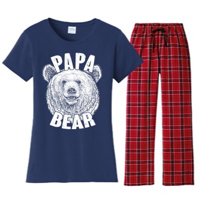 Vintage Papa Bear Father  Women's Flannel Pajama Set