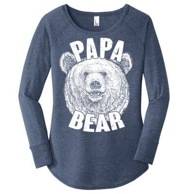 Vintage Papa Bear Father  Women's Perfect Tri Tunic Long Sleeve Shirt