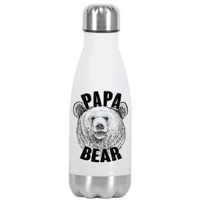 Vintage Papa Bear Father  Stainless Steel Insulated Water Bottle