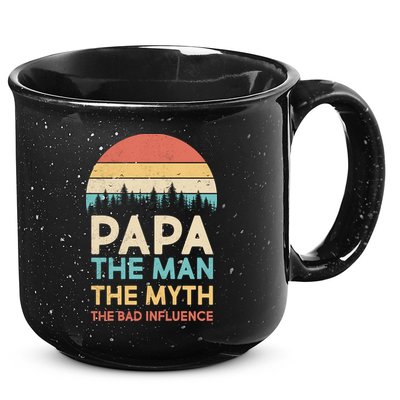 Vintage Papa Man Myth The Bad Influence 15oz Campfire Ceramic Mug
