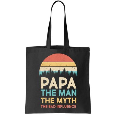 Vintage Papa Man Myth The Bad Influence Bag