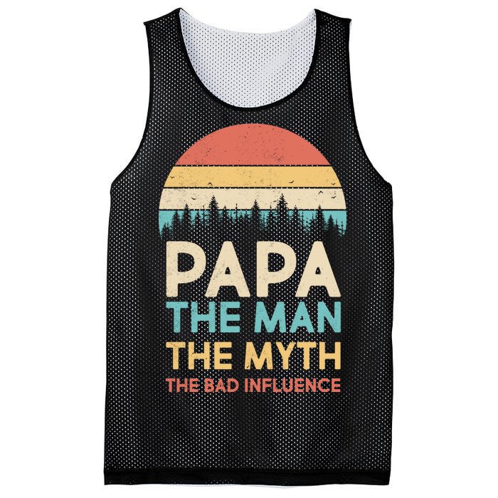 Vintage Papa Man Myth The Bad Influence Mesh Reversible Basketball Jersey Tank