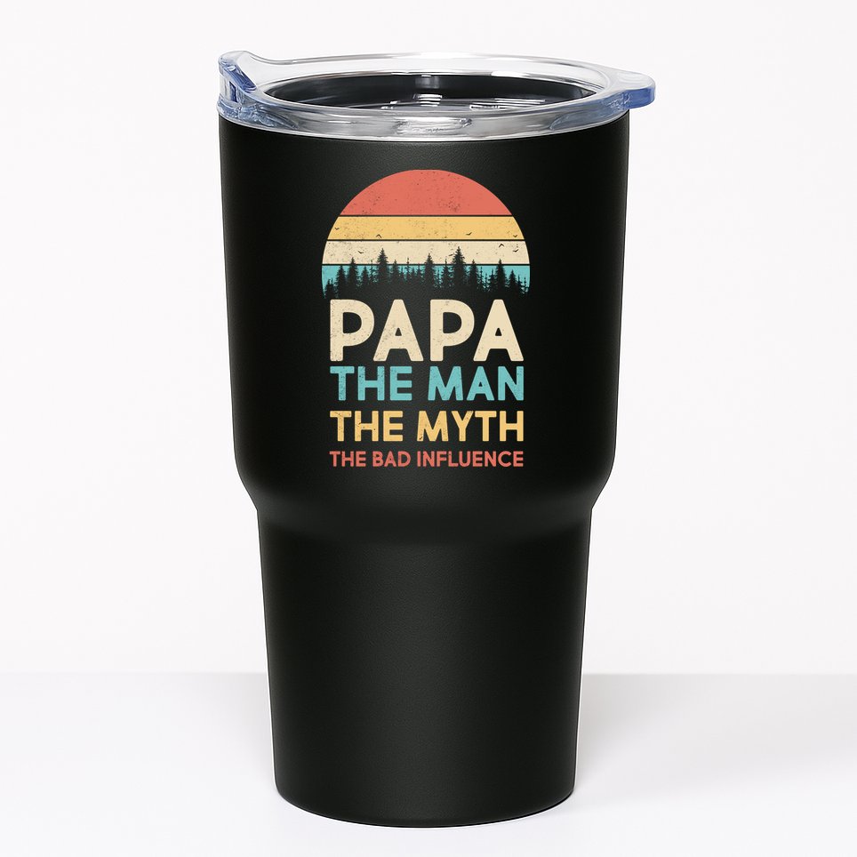 Vintage Papa Man Myth The Bad Influence Tumbler