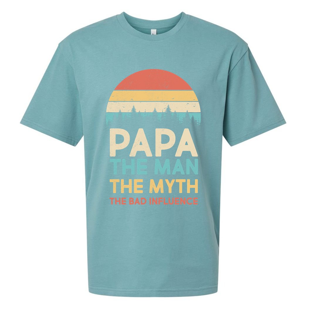 Vintage Papa Man Myth The Bad Influence Sueded Cloud Jersey T-Shirt