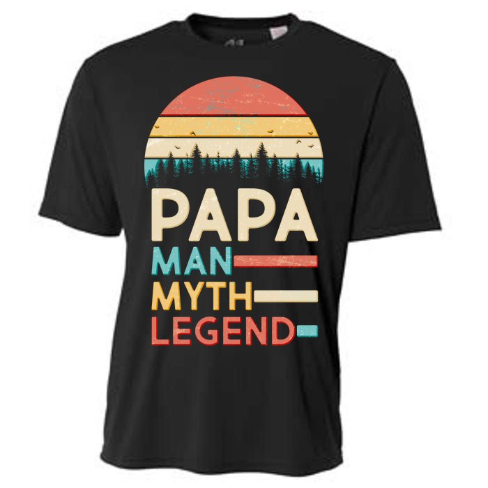 Vintage Papa The Man Myth Legend Cooling Performance Crew T-Shirt