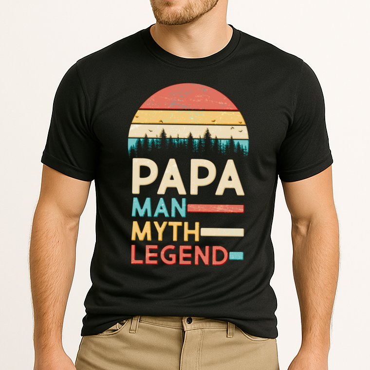 Vintage Papa The Man Myth Legend Performance Shirt