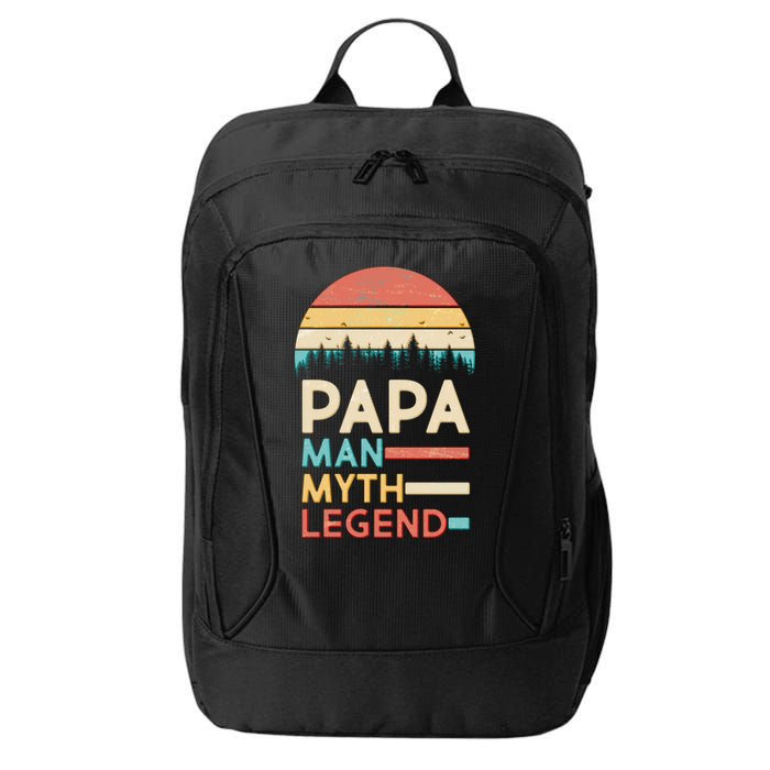 Vintage Papa The Man Myth Legend City Backpack