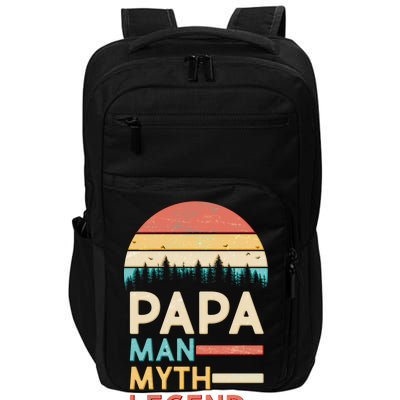 Vintage Papa The Man Myth Legend Impact Tech Backpack