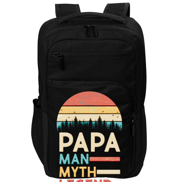 Vintage Papa The Man Myth Legend Impact Tech Backpack