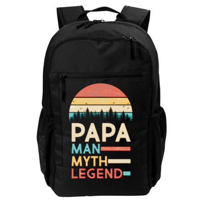 Vintage Papa The Man Myth Legend Daily Commute Backpack