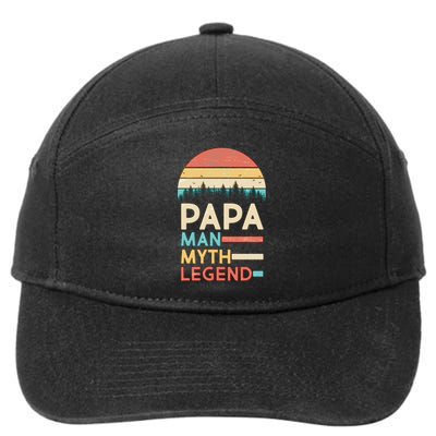 Vintage Papa The Man Myth Legend 7-Panel Snapback Hat