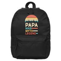 Vintage Papa The Man Myth Legend 16 in Basic Backpack