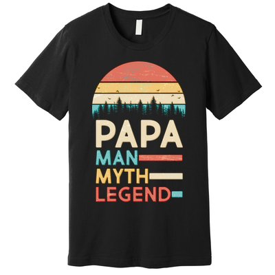 Vintage Papa The Man Myth Legend Premium T-Shirt