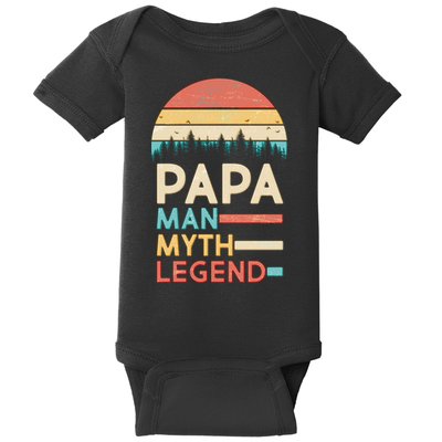 Vintage Papa The Man Myth Legend Baby Bodysuit