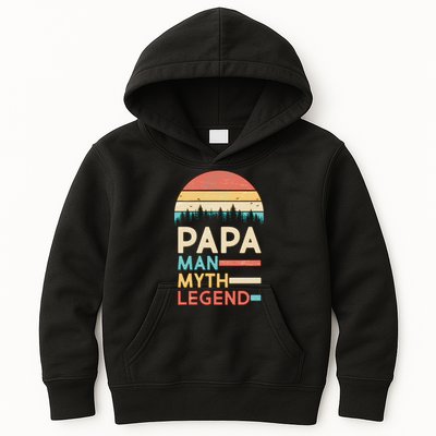 Vintage Papa The Man Myth Legend Kids Hoodie