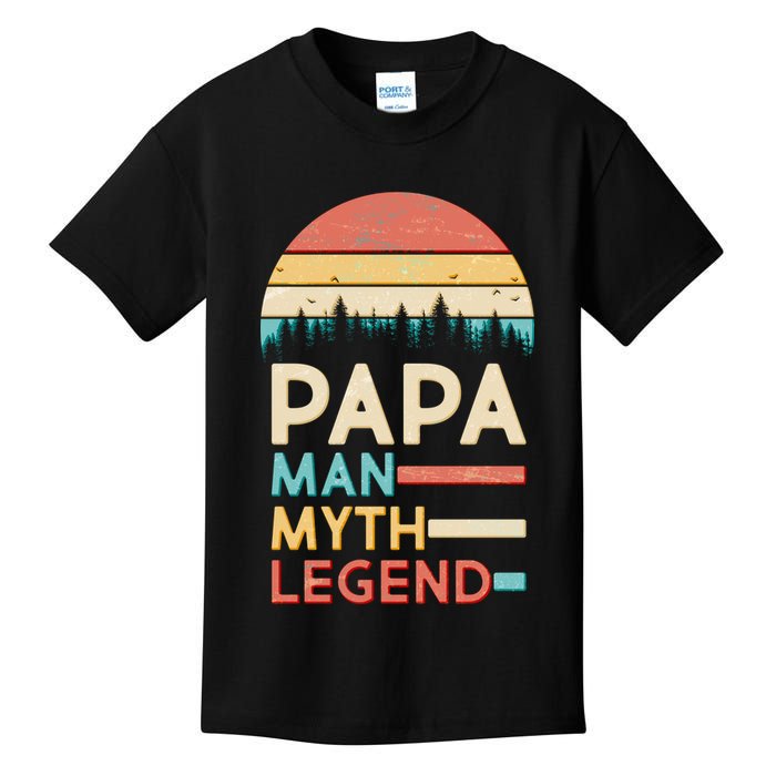 Vintage Papa The Man Myth Legend Kids T-Shirt