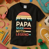 Vintage Papa The Man Myth Legend Kids T-Shirt
