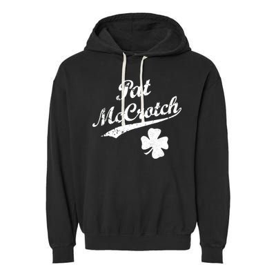 Vintage Pat McCrotch St. Patricks Day Shamrock Garment-Dyed Fleece Hoodie