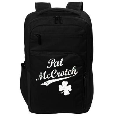 Vintage Pat McCrotch St. Patricks Day Shamrock Impact Tech Backpack