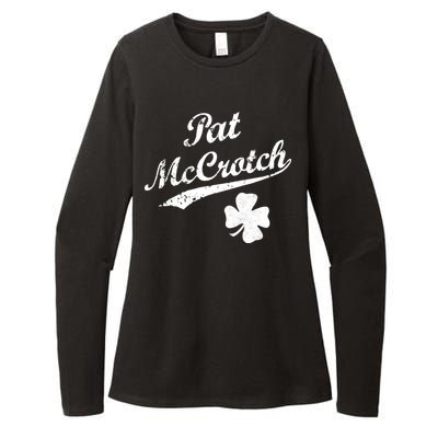 Vintage Pat McCrotch St. Patricks Day Shamrock Womens CVC Long Sleeve Shirt