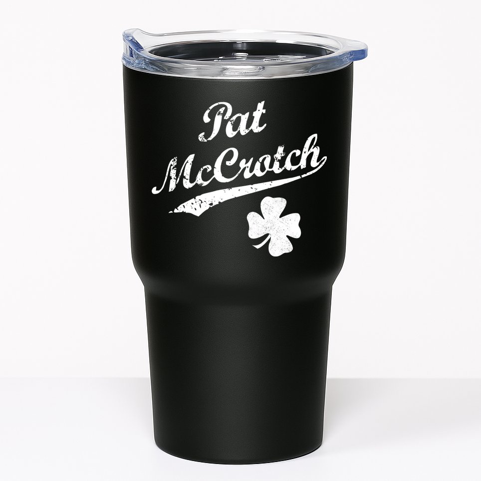 Vintage Pat McCrotch St. Patricks Day Shamrock Tumbler