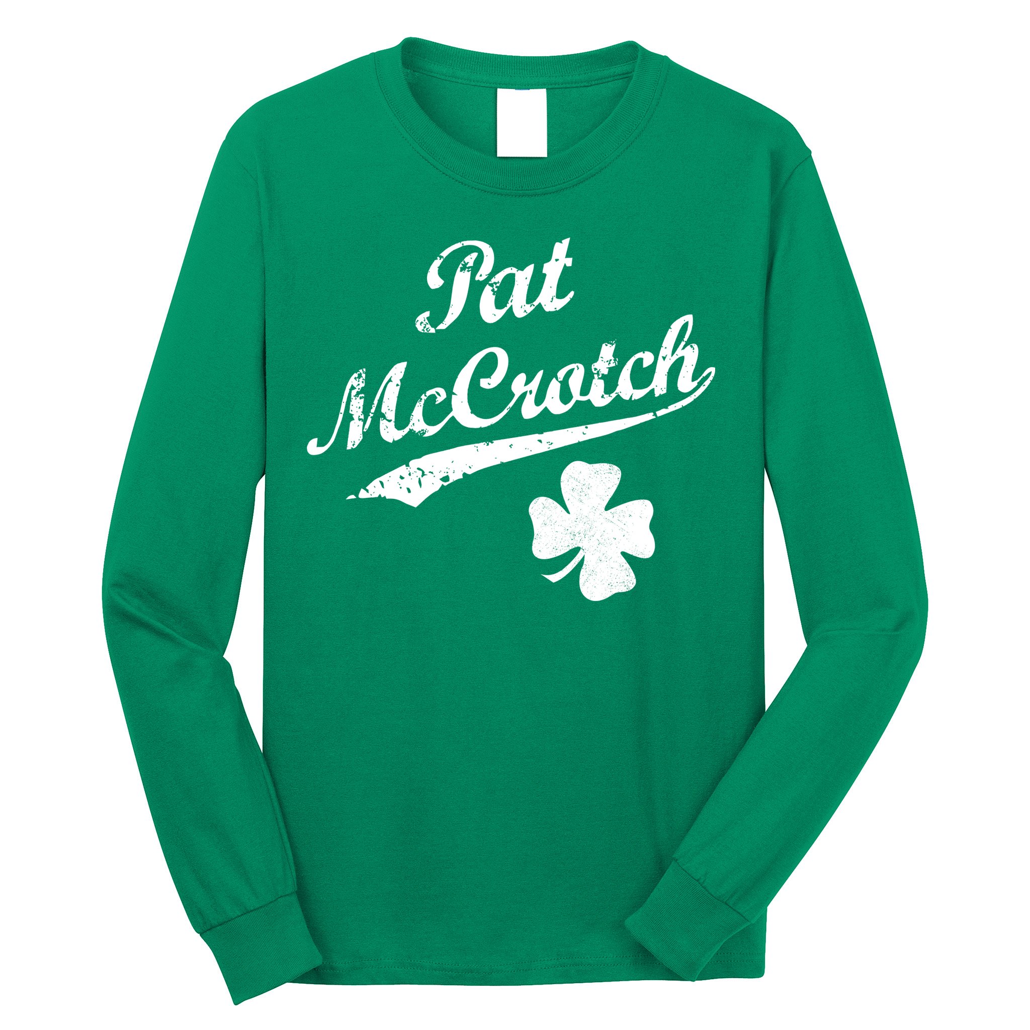 Vintage Pat McCrotch St. Patricks Day Shamrock Long Sleeve Shirt