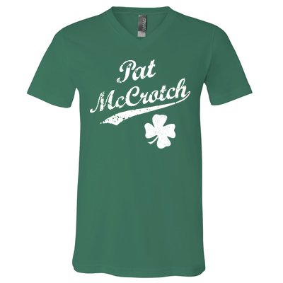 Vintage Pat McCrotch St. Patricks Day Shamrock V-Neck T-Shirt