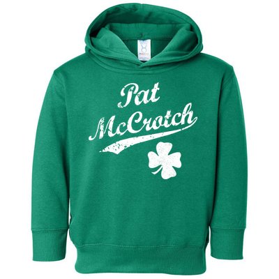 Vintage Pat McCrotch St. Patricks Day Shamrock Toddler Hoodie