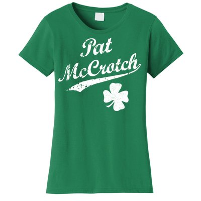 Vintage Pat McCrotch St. Patricks Day Shamrock Women's T-Shirt