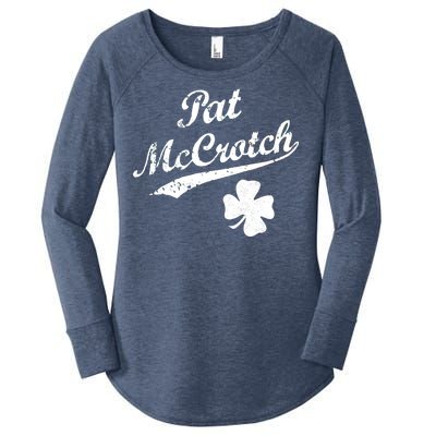 Vintage Pat McCrotch St. Patricks Day Shamrock Women's Perfect Tri Tunic Long Sleeve Shirt