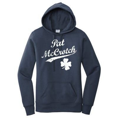 Vintage Pat McCrotch St. Patricks Day Shamrock Women's Pullover Hoodie