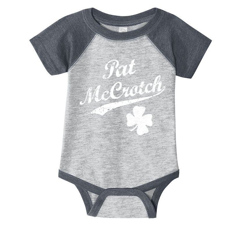 Vintage Pat McCrotch St. Patricks Day Shamrock Infant Baby Jersey Bodysuit