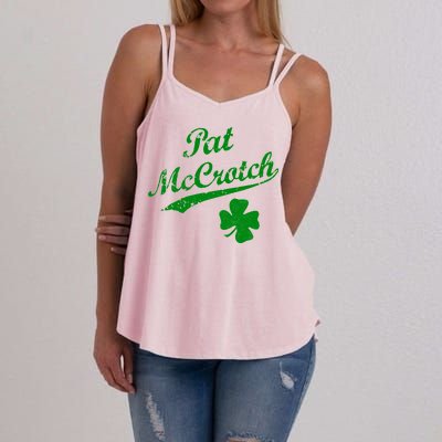 Vintage Pat McCrotch St. Patricks Day Shamrock Women's Strappy Tank