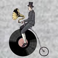 Vintage Penny Farthing Gramophone T-Shirt