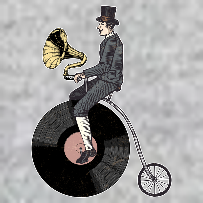 Vintage Penny Farthing Gramophone T-Shirt
